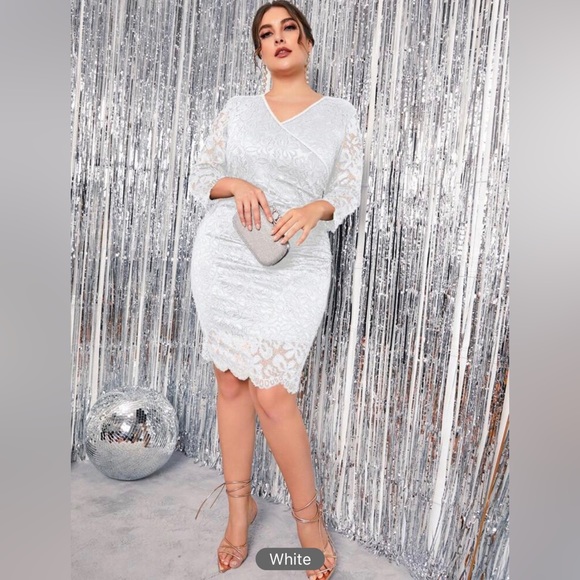 SHEIN White Lace Dress - Picture 1 of 8